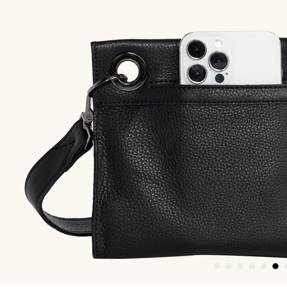 Hammitt Black Crossbody Bag with gun metal hardware Accents - Picture 4 of 13